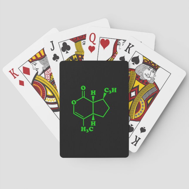 Baraja De Cartas Catnip Nepetalactona Fórmula Química Molecular (Reverso)