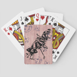 Baraja De Cartas Cats Faces Sombrillas Umbrellas Pintura de tinta