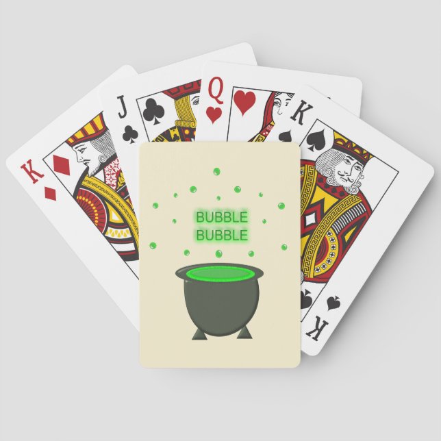 Baraja De Cartas Cauldron y Bubbling Green Brew Halloween (Reverso)