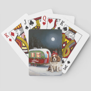 Baraja De Cartas Cavalier King Charles Spaniel Caravana Navidad 