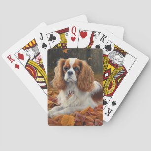 Baraja De Cartas Cavalier King en Otoño Hojas que Caen Inspiran