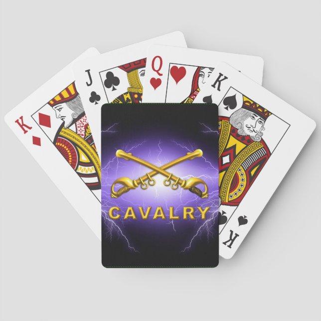 Baraja De Cartas Cavalry cruzada Sabers luz negra (Reverso)