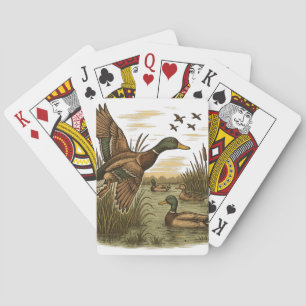 Baraja De Cartas Caza de patos con estilo retro
