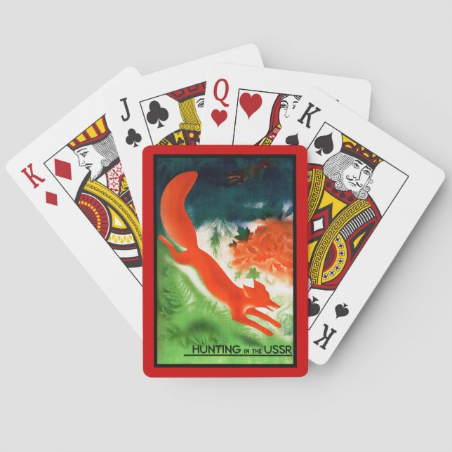 Baraja De Cartas Caza en la URSS (Reverso)