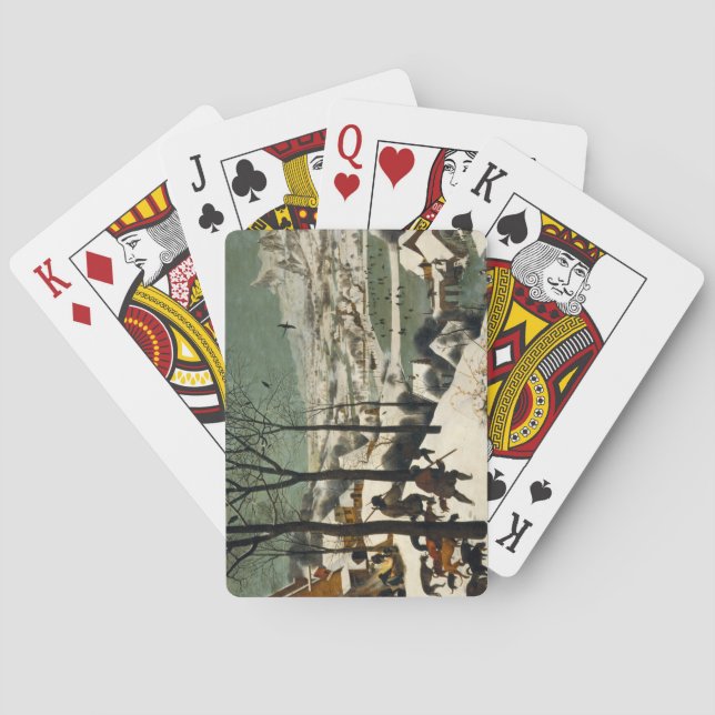 Baraja De Cartas Cazadores en la nieve (por Pieter Bruegel, el anci (Reverso)