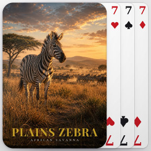 Baraja De Cartas Cebra de llanura Sabana de África Oriental ANIMALE