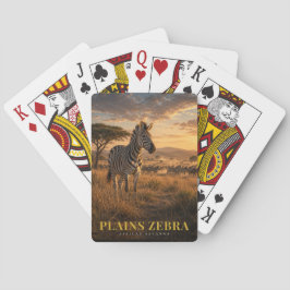 Baraja De Cartas Cebra de llanura Sabana de África Oriental ANIMALE