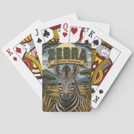 Baraja De Cartas Cebra Sabana Africana POPCUT