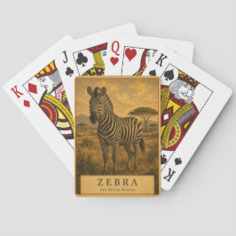 Baraja De Cartas Cebra Sabana de África Oriental VINTAGE