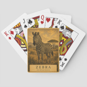 Baraja De Cartas Cebra Sabana de África Oriental VINTAGE