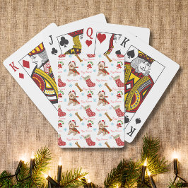 Baraja De Cartas Celebración de Navidad con Yorkie
