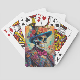 Baraja De Cartas Celebración intensa: Skeleton de Sugar Skull
