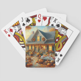 Baraja De Cartas Celebrar el Bounty de Otoño con un acogedor encant