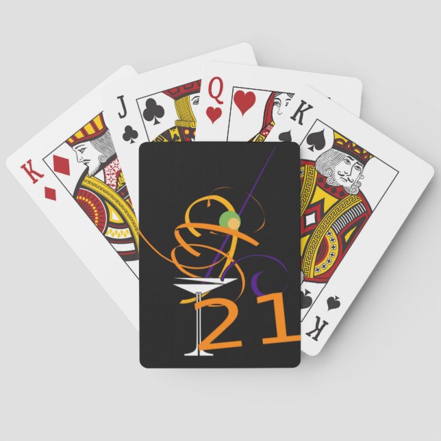 Baraja De Cartas Celebrar el cóctel 21ST (Reverso)