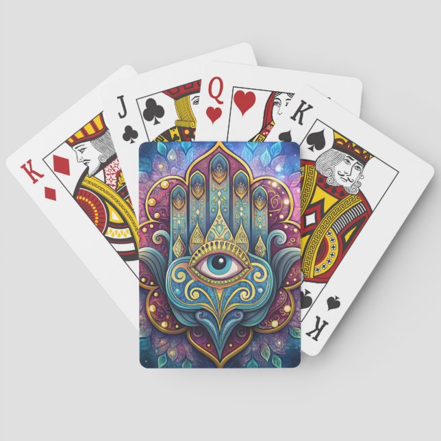 Baraja De Cartas Celestial Hamsa  (Reverso)