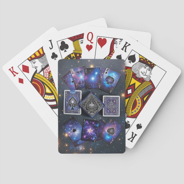 Baraja De Cartas Celestial Nebula Galaxy Space Themed Playing Cards (Reverso)