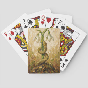 Baraja De Cartas Celtic Serpiente Campanillas de Invierno Imbolc Re
