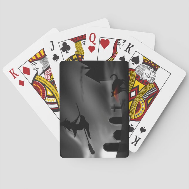 Baraja De Cartas Cementerio de Haunted - (Reverso)