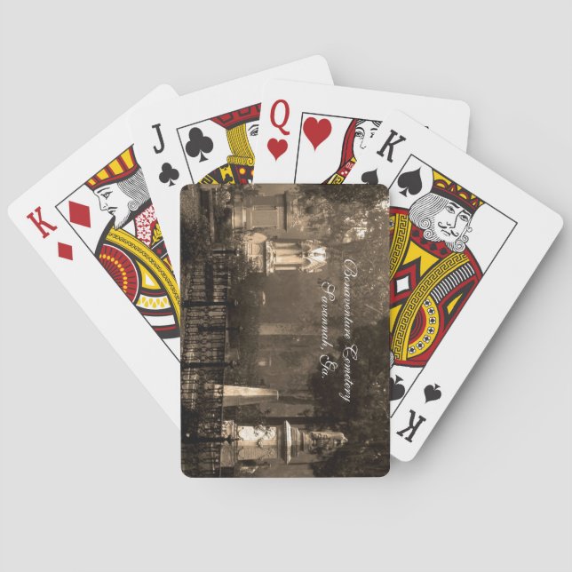 Baraja De Cartas Cementerio histórico de Bonaventure (Reverso)