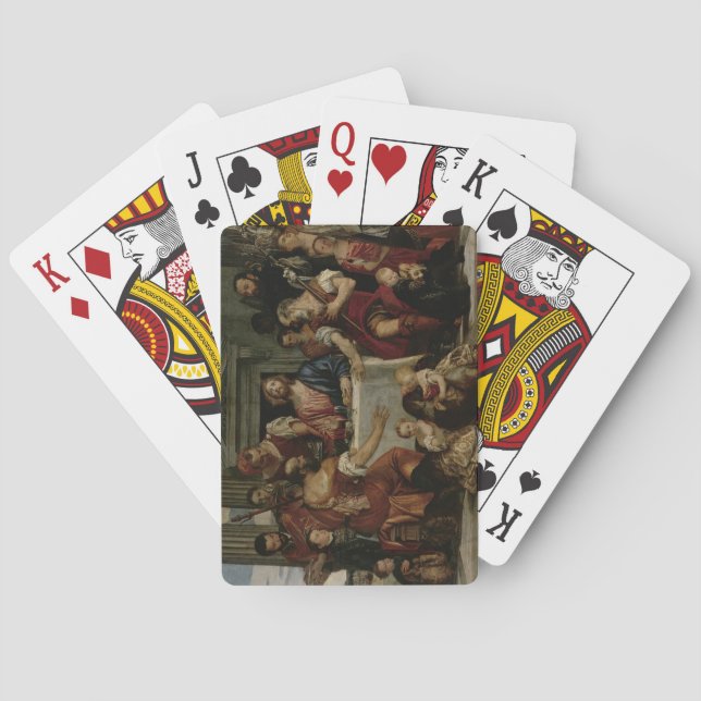 Baraja De Cartas Cena en Emmaus (aceite sobre lienzo) (Reverso)