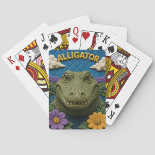 Baraja De Cartas Cenagal de Cocodrilo Borde Moderno KlayKoo