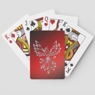 Baraja De Cartas Cenizas negras rojas y fénix