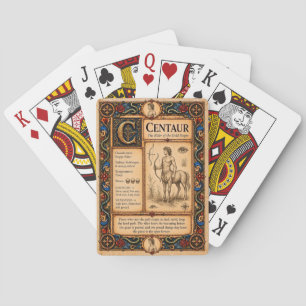 Baraja De Cartas Centauro, Arte de Bestiario Medieval