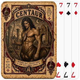 Baraja De Cartas Centauro, Monstruos de Circo Antiguo