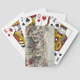 Baraja De Cartas Central Park, invierno. El estanque para patinar.