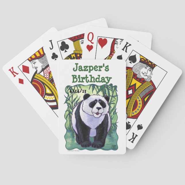 Baraja De Cartas Centro de Fiesta de Oso Panda (Reverso)