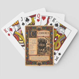Baraja De Cartas Cerbero, Arte de Bestiario Medieval