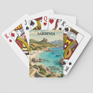 Baraja De Cartas Cerdeña Italia Mediterráneo Antiguo Paisaje
