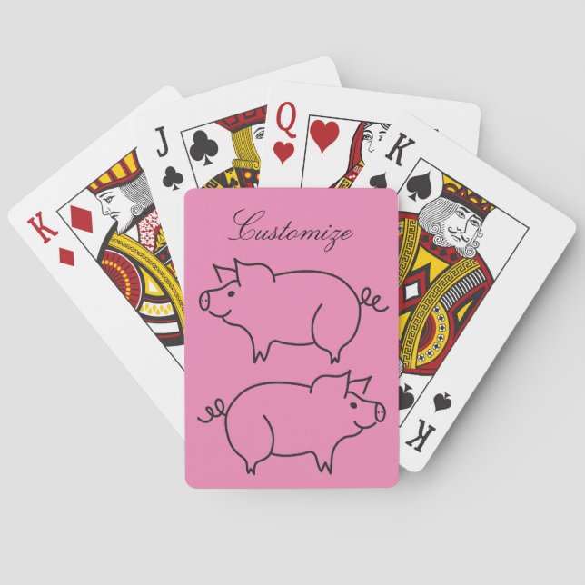 Baraja De Cartas Cerdo Animal Thunder_Cove (Reverso)