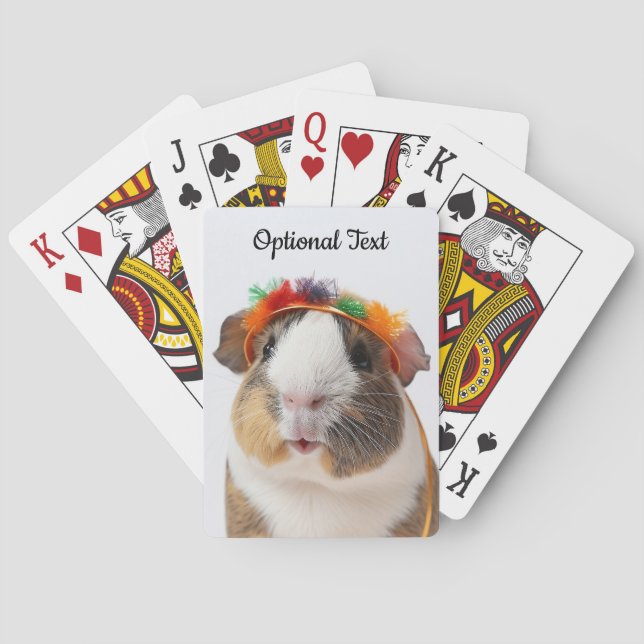 Baraja De Cartas Cerdo de Guinea Animal fiesta (Reverso)