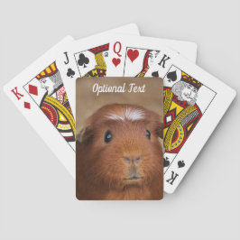 Baraja De Cartas Cerdo de Guinea blanca y roja