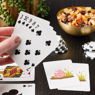 Baraja De Cartas Cerdo Juguetón en Barro Animal de Granja Divertido