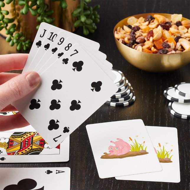 Baraja De Cartas Cerdo juguetón en un animal de granja divertida (Subido por el creador)