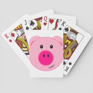 Baraja De Cartas Cerdo rosado lindo