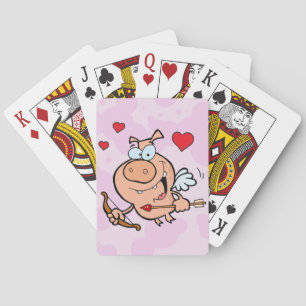 Baraja De Cartas Cerdo volador con arco y flecha