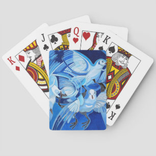 Baraja De Cartas Cerdos de Tumbler en azul Ceruleño