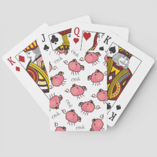 Baraja De Cartas Cerdos del creyón del niño lindo