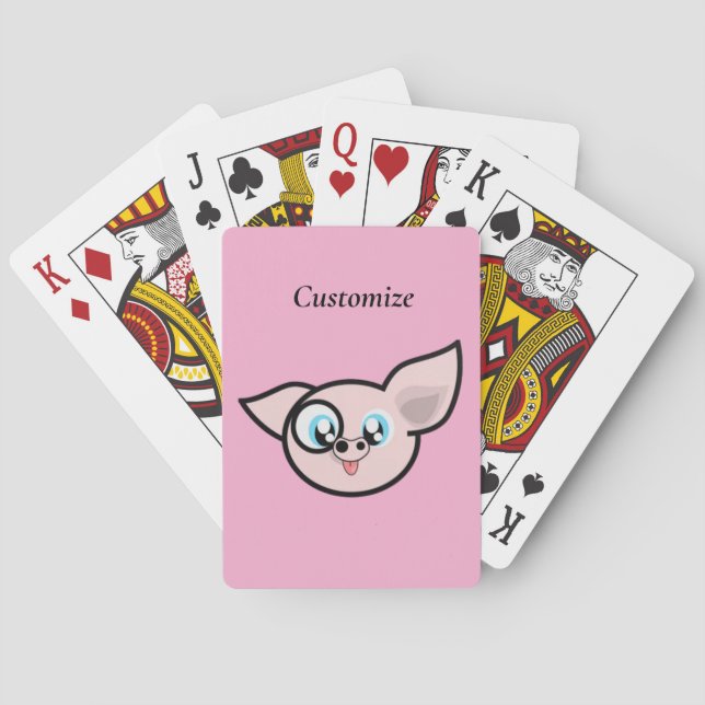 Baraja De Cartas Cerdos sonrientes tontos Thunder_Cove (Reverso)