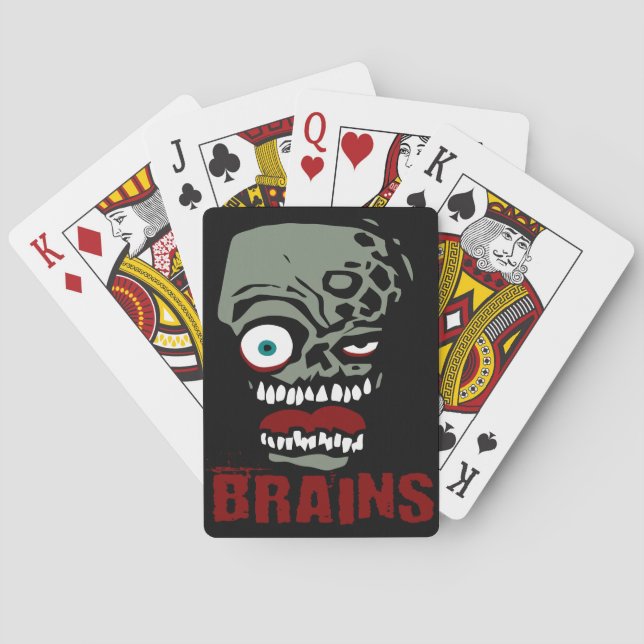 Baraja De Cartas Cerebros zombie (Reverso)