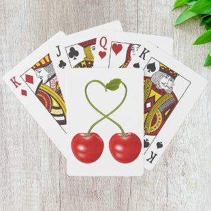 Baraja De Cartas Cerezas Con Tarjetas De Jugar Con Palos
