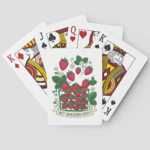 Baraja De Cartas Cesta de Frutas Frescas de Fresa Dulce de Bayas