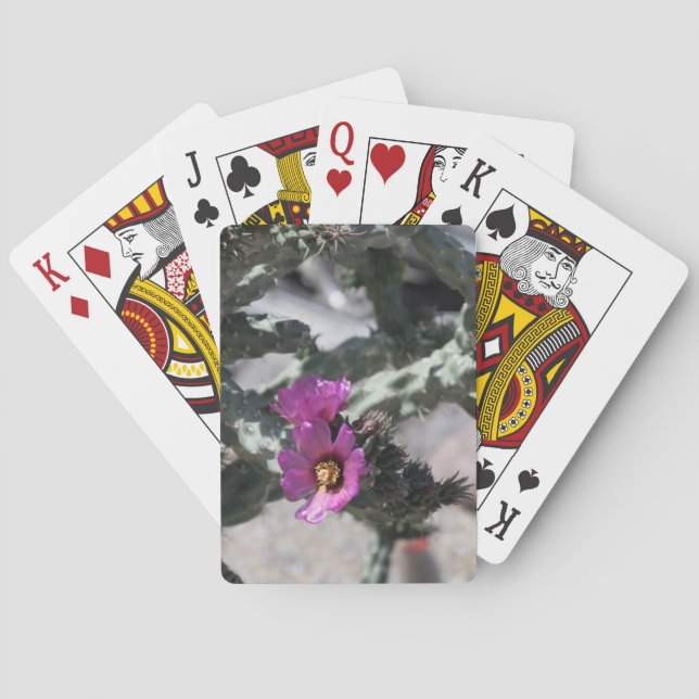 Baraja De Cartas Challa Cactus en floración (Reverso)