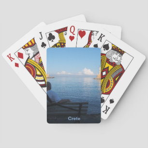 Baraja De Cartas Chania Harbour, tarjetas de juego Crete Bicycle®