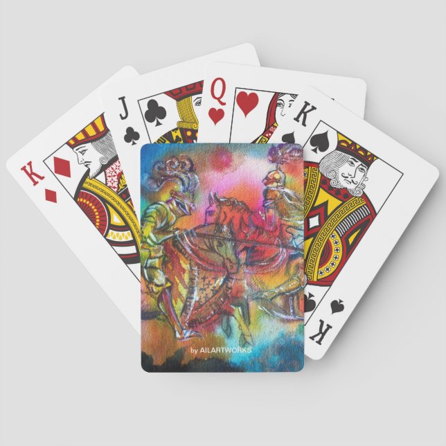 BARAJA DE CARTAS CHANSON DE ROLAND/ COMBATE DE KNIGHTS EN TORNEO (Reverso)