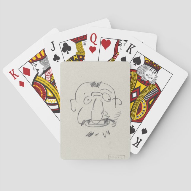 Baraja De Cartas Charge de Lautrec par Lui-Meme (lápiz sobre papel) (Reverso)