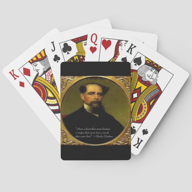 Baraja De Cartas Charles Dickens & Cita Conmovedora (Reverso)